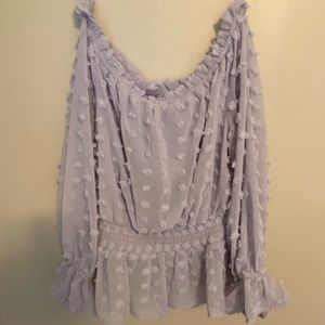 Peplum off the shoulder top